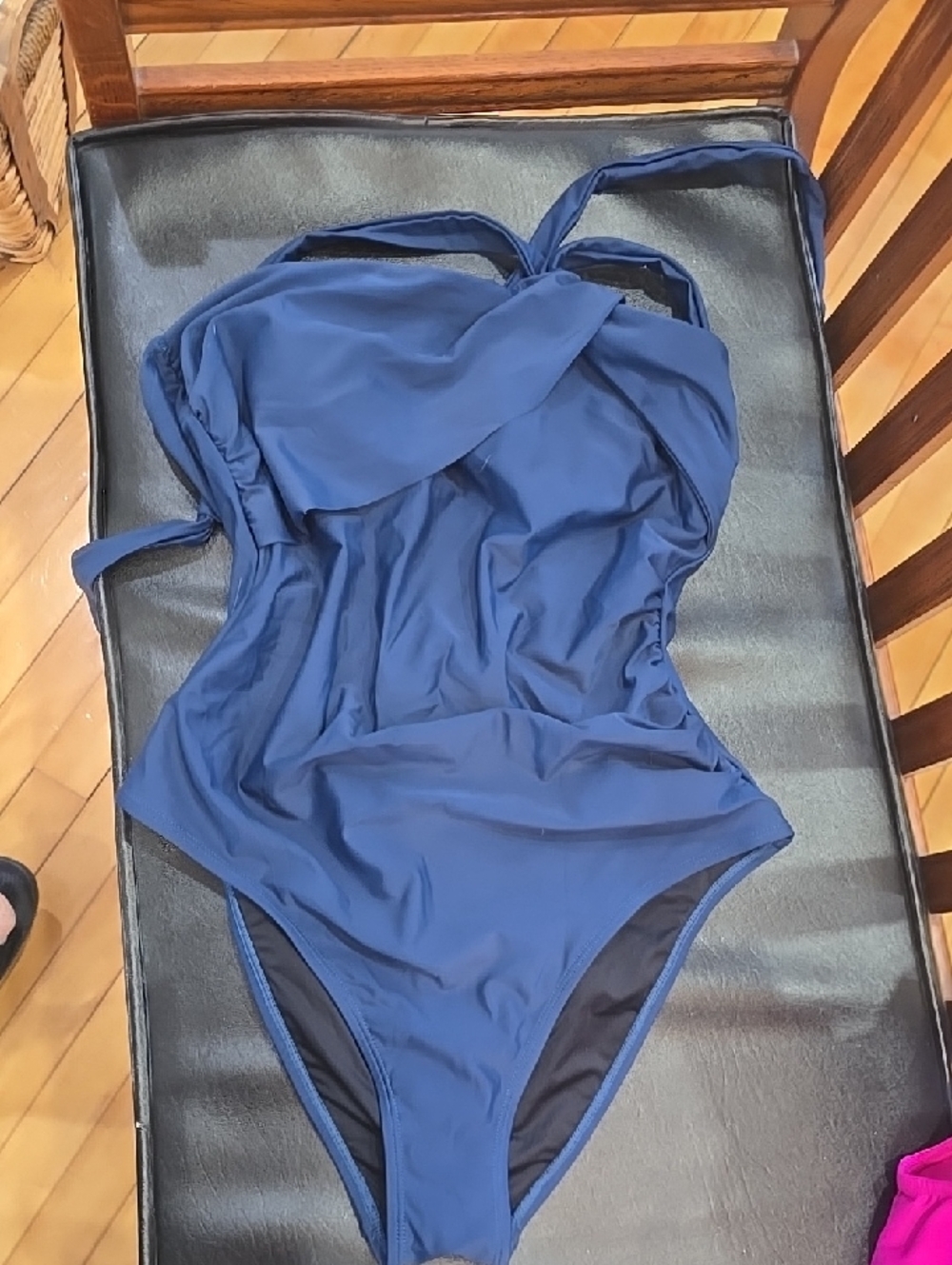 Cupshe Navy Blue One-Piece Swimsuit
